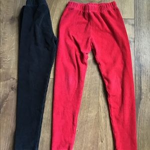 Hanna Andersson ribbed velour leggings